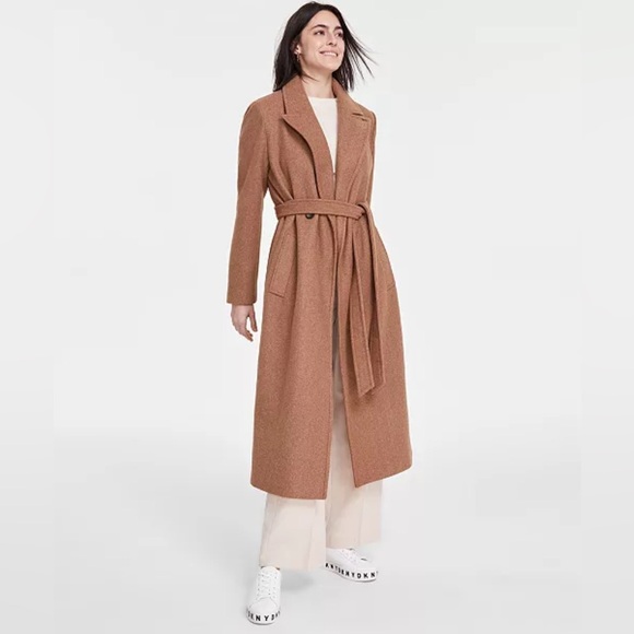 Dkny Jackets & Blazers - DKNY Notched Collar Double-Breasted Wrap Coat